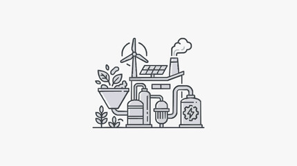 Fototapeta premium Modern Sustainable Energy Production and Renewable Resources