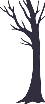 할로윈 밤 배경 어두운 고목 나무 실루엣 일러스트 디자인 요소