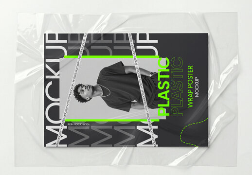 Plastic Wrapped Poster Mockup