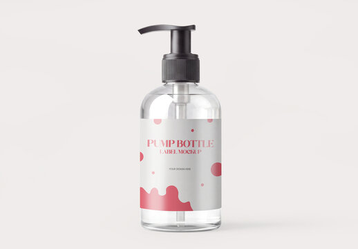 Pump Bottle Label Mockup