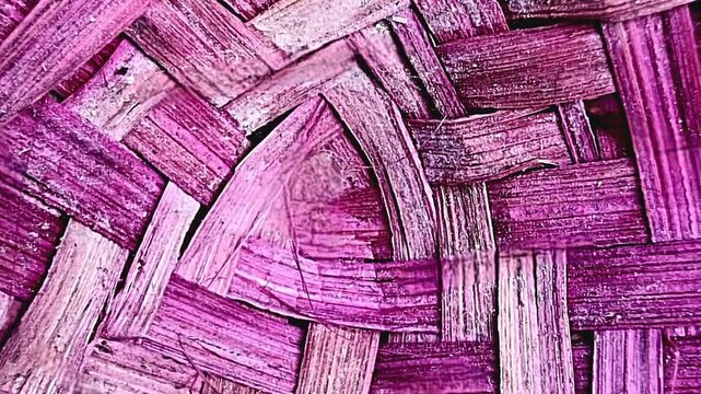 Purple Bamboo Weave Motion Texture Vibrant Woven Pattern Background For Video Overlay Seamless Loop