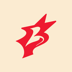 Creative Abstract Spark Letter B Identity © iyonstock