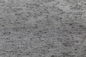 Raindrops hitting water surface and creating countless ripples © MonoNature