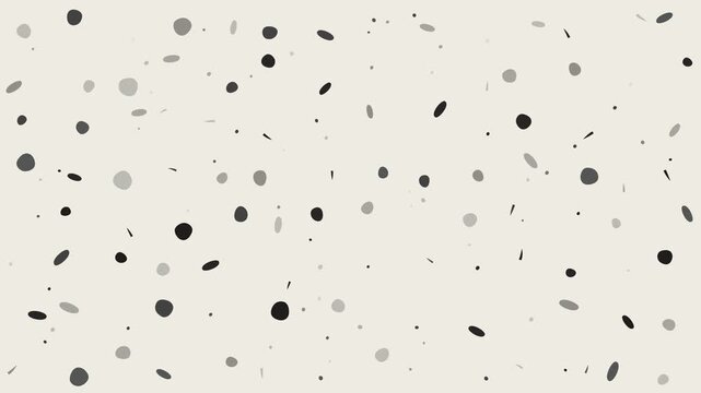 Minimal monochrome terrazzo pattern with shifting black and grey dots. 4K Video