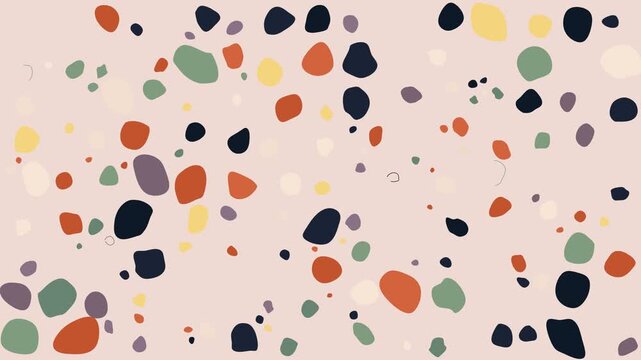 Gradated terrazzo pattern fading into a light beige background. 4K Video