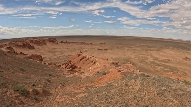 Beautiful landscape of Flaming Cliffs, Mongolia	