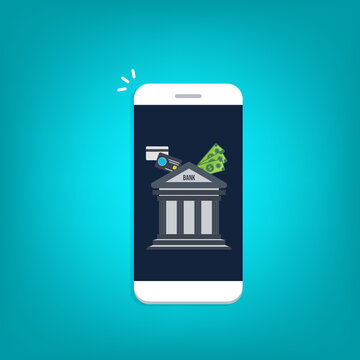 Cashless Payment and Mobile Wallet Banking Concept