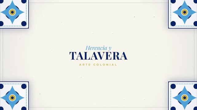 Hispanic heritage month mexican talavera ceramic pattern minimalist geometric tile design clean background for cultural branding and social media content