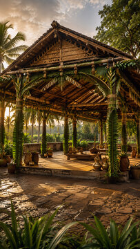Traditional South Indian Kalyana Panthal Wedding Canopy Decoration