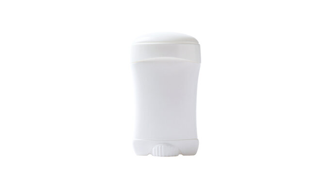 Blank white deodorant stick container mockup isolated on clean white background for branding
