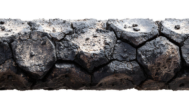 Volcanic basalt column joint pattern