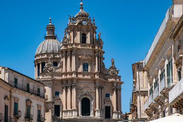 Fototapeta premium Cathedral of San Giorgio: A Baroque Masterpiece in Ragusa Ibla