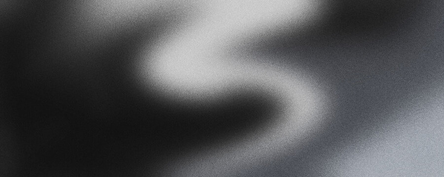 Abstract gradient blurred colorful with grain noise background. monochrome black white gray noisy texture dark glowing noise texture, retro banner poster cover design