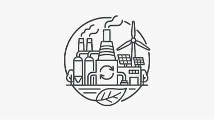 Fototapeta premium Modern Energy Production and Sustainability Concept