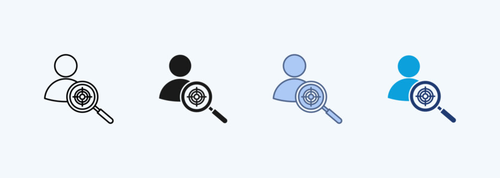 Target Audience Outline Icon Vector Illustration