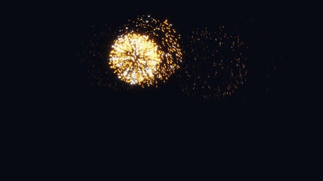 3d render firework A captivating 3D rendered video showcasing an evocative firework display against the backdrop of a deep