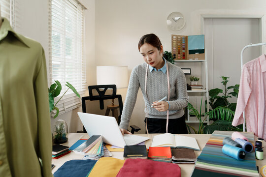 Atelier or tailor making cloth at a studio room, Fashion designer