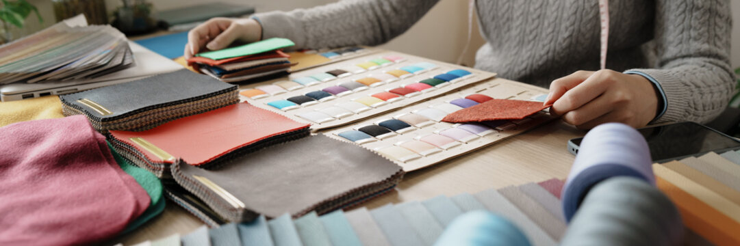 Atelier or tailor making cloth at a studio room, Fashion designer