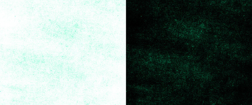 Abstract split screen background with grainy texture, dark green and bright mint dual tone backdrop, minimalist digital art texture