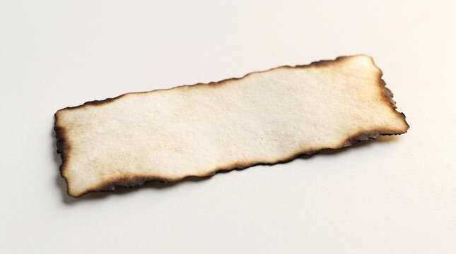 Burnt Paper Strip with Scorched Edge