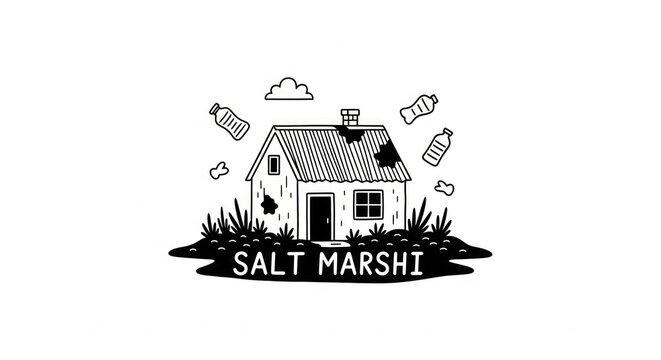Salt Marshi Logo House Grass.