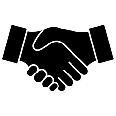 Two hands shaking in a handshake agreement gesture © Sufia