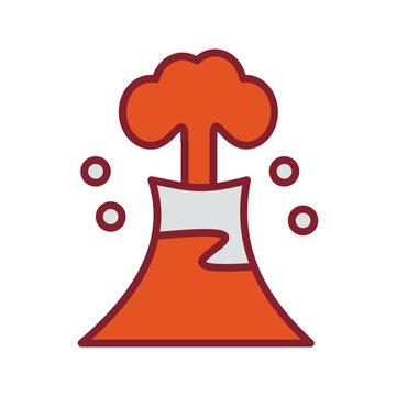 Volcano Vector Icon