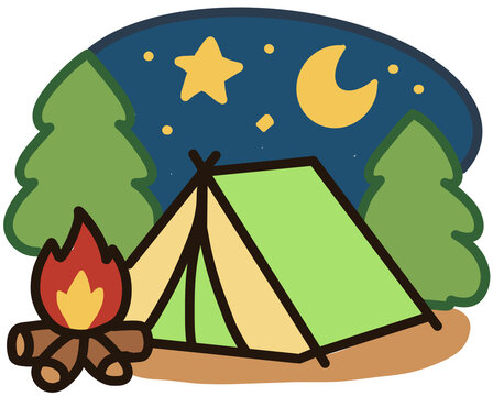 camping in the mountains