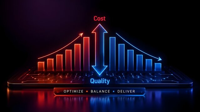 Digital Motherboard Dashboard Optimizing Cost Reduction And High Quality Delivery