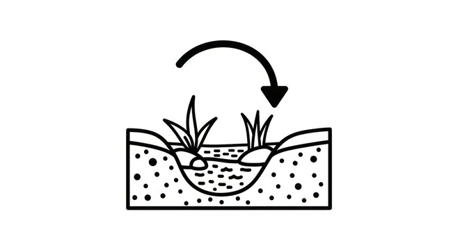 Soil erosion prevention with plants.