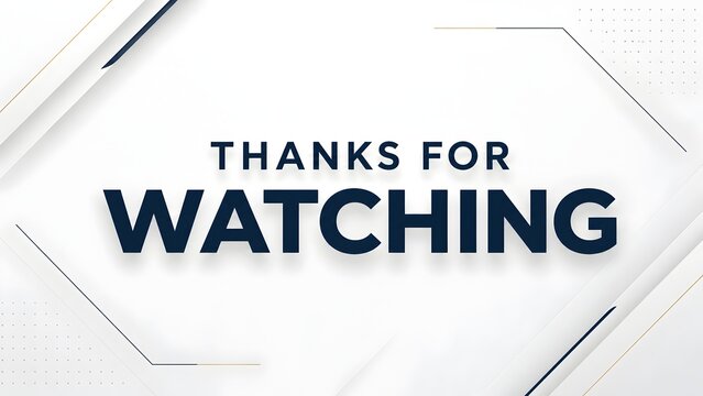 Modern Minimalist Geometric Thanks For Watching Outro Video Screen