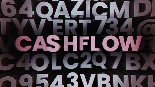 Cashflow 3D Kinetic Typography Motion Graphic Background