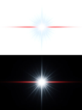 Light effect Bright celestial starburst on a dark background with vibrant rays.