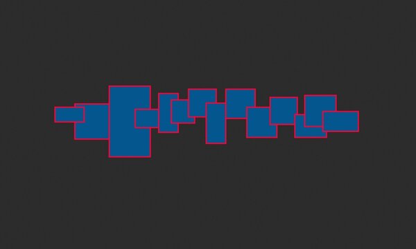 Abstract Blue and Red Geometric Bar Pattern