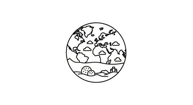 Earth planet continents nature environment.