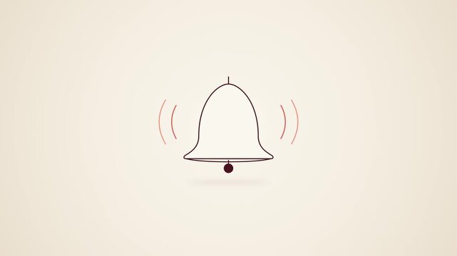 Animated bell icon showing ringing vibration waves