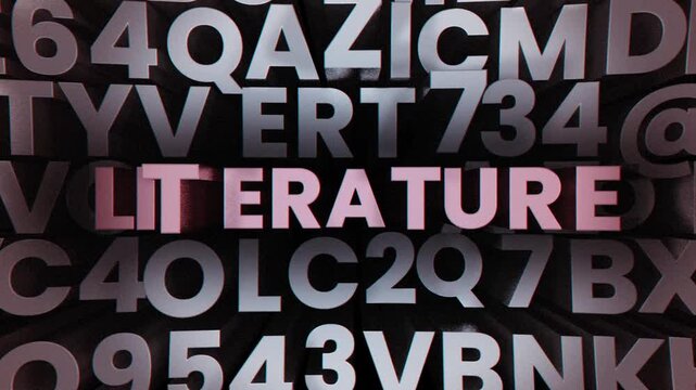 Literature 3D Kinetic Typography Motion Graphic Background