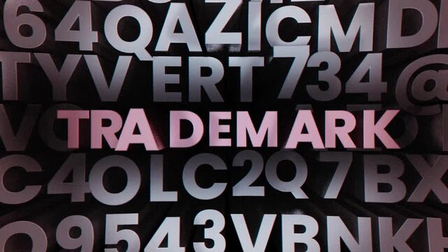 Trademark 3D Kinetic Typography Motion Graphic Background