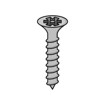 torx head screw simple flat icon illustration