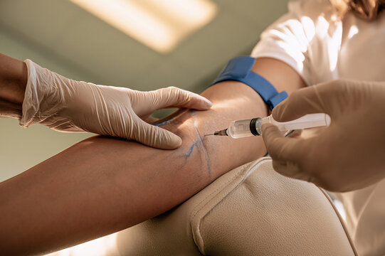 Patient getting an injection