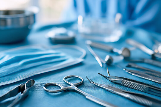 Close-up medical procedure, hospital