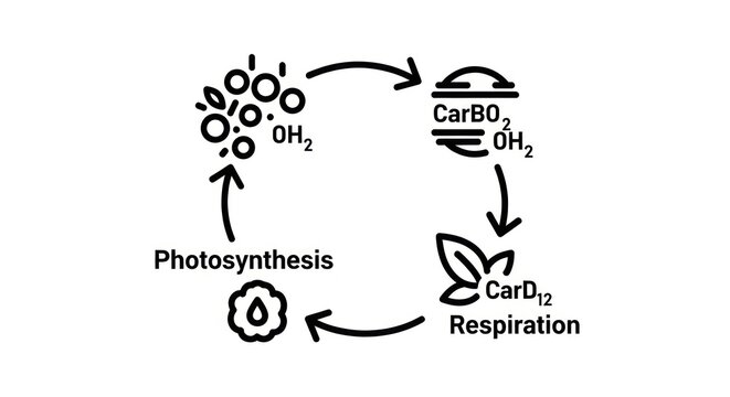 Photosynthesis and Respiration Cycle Diagram.