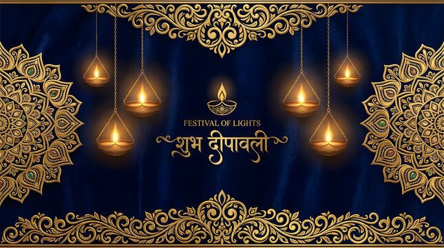 Elegant diwali festival banner featuring a festive background for business promotion discount offer and corporate services isolated on isolated on transparent background