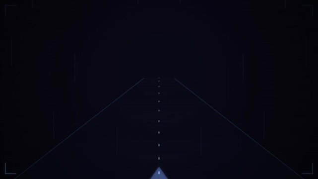 Seamless dark perspective tunnel with dotted center line converging toward vanishing point