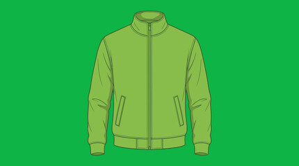 Green Bomber Jacket Isolated on Transparent Background - Fashion Apparel Mockup © Dji