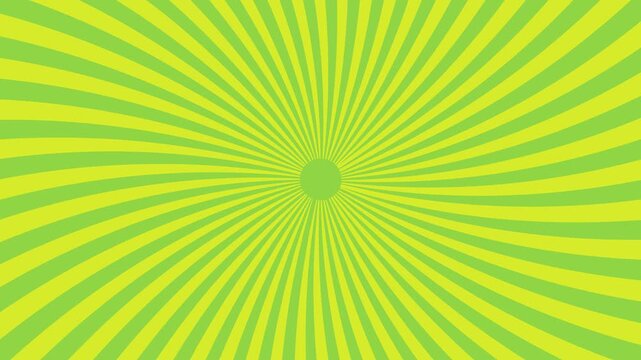 Green sunburst background rotating radial rays, Abstract background featuring a vibrant green sunburst patter, Textured green sunburst background. Abstract sunray radiating light rays vector