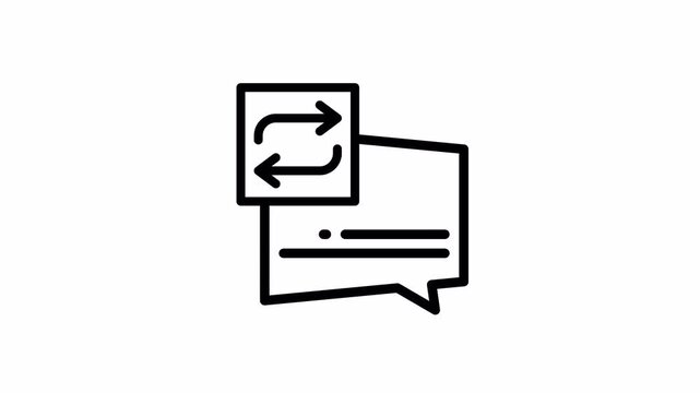 retweet minimalist stroke animation
