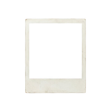 Old vintage polaroid photo frame with a blank center for your picture
