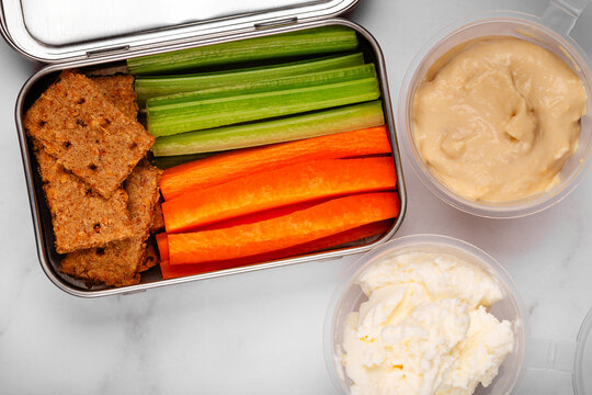 A tasty, healthy snack in a small, trendy box
