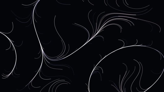 Flowing abstract curves form an elegant looping seamless tech background pattern